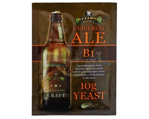 Сухие пивоваренные дрожжи BullDog B1 Universal Ale, 10 г