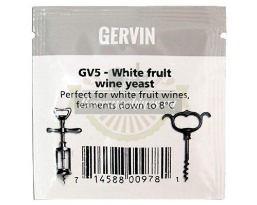 Винные дрожжи Gervin GV5 White Fruit Wine, 5 г