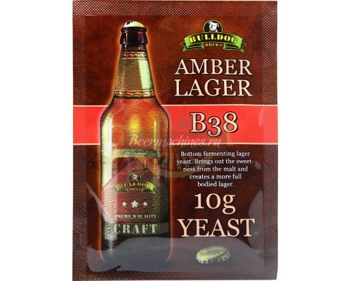 Сухие пивоваренные дрожжи BullDog B38 Amber Lager, 10 г