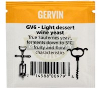 Винные дрожжи Gervin GV6 Light dessert wine, 5 г