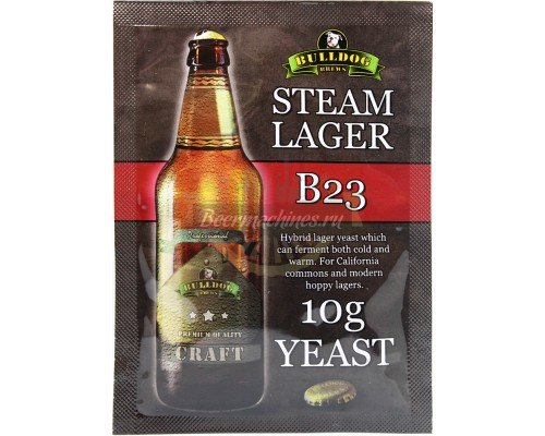 Сухие пивоваренные дрожжи BullDog B23 Steam Lager, 10 г